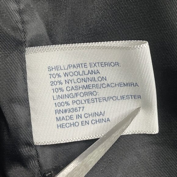 St Johns Bay Charcoal Gray Cashmere Wool Blend Peacoat Winter M Elegant Warmth - Picture 4 of 8